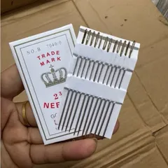 Vỉ 12 kim khâu quần áo lỗ to tiện lợi cho may vá