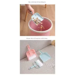 Bộ chổi và xẻng bụi, chổi mini để bàn, bàn chải vệ sinh cho thú cưng hamster, bàn chải bàn phím gia đình,
