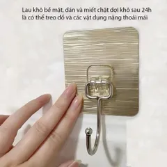 Móc Dán Tường Inox 304 Đa Năng Combo 30 Chiếc, Dán Chắc Chắn, Không Cần Đục Tường