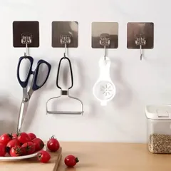 Móc Dán Tường Inox 304 Đa Năng Combo 30 Chiếc, Dán Chắc Chắn, Không Cần Đục Tường