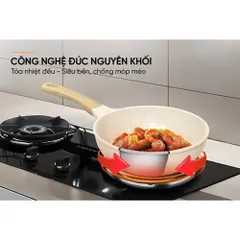 Chảo phủ sứ an toàn đáy từ 20cm SUNHOUSE SBDS20MC