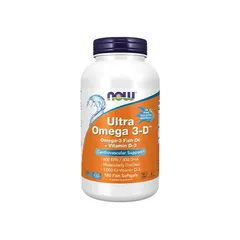 Dầu cá Omega-3 Now Ultra Omega 3-D Fish Oil 180 Viên (Fish Gelatin)