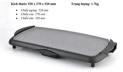 Bếp Nướng Điện LocknLock EJG262BLK Công Suất 2000w 220-240V, 50-60Hz, Bảo Hành 2 Năm
