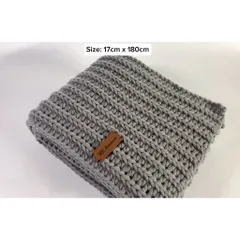 Khăn len Handmade hoạ tiết giả đan màu trơn ❄️