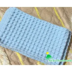 Khăn len waffle Handmade, siêu ấm