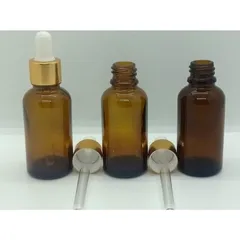COMBO 10  Chai chiết mĩ phẩm 30ml, chai chiết serum 50ml, chai chiết tinh dầu 100ml nâu, nút đen trắng
