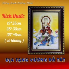 Khung Tranh ĐỊA TẠNG VƯƠNG BỒ TÁT - có khung  có hoả tốc 3 CỠ