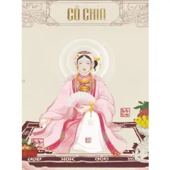 Khung Tranh CÔ CHÍN ( tứ phủ ) - có khung  có hoả tốc 3 CỠ