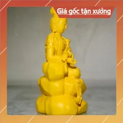 Tượng ngài Quan Thế Âm tự tại cao 13cm composite đẹp