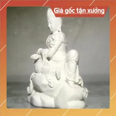 Tượng ngài Quan Thế Âm tự tại cao 13cm composite đẹp