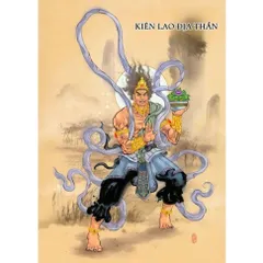 Khung  Tranh KIÊN LAO ĐỊA THẦN ( trong kinh ĐỊA TẠNG )  treo tường hoặc thờ cúng