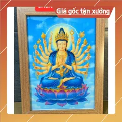 Khung Tranh CHUẨN ĐỀ BỒ TÁT thờ hoặc treo tường cỡ 25cm x 35cm