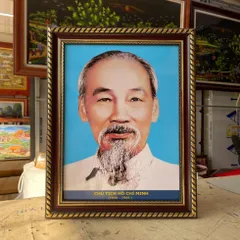 Khung Khung ảnh Hồ CHí Minh ( tranh có khung ) nhiều kích thước  có hoả tốc 3 CỠ