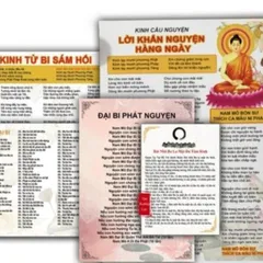 Bộ 8 Kinh Đọc Hàng Ngày Sám Hối, Hồi Hướng, Chú Đại Bi, Tâm Kinh, Khấn Nguyện, Đại Bi Phát Nguyện cho phật tử tu học