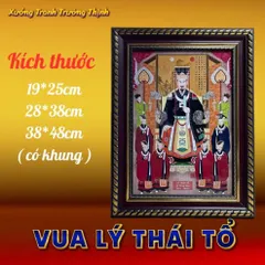 Khung Tranh VUA LÝ THÁI TỔ - có khung  có hoả tốc 3 CỠ