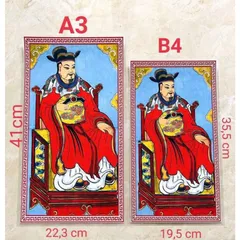 Bộ tranh cúng BÀY ĐÀN 17 bức thông dụng CHỮ NHẬT CAO 40CM