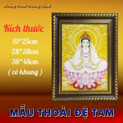 Khung Tranh MẪU THOẢI ĐỆ TAM - có khung  có hoả tốc 3 CỠ