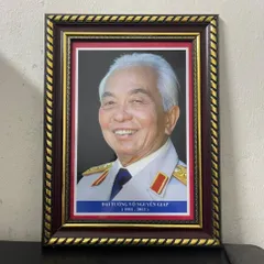 Khung Tranh ĐẠI TƯỚNG VÕ NGUYÊN GIÁP - có khung  có hoả tốc 3 CỠ