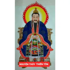 Khung  Tranh NGUYÊN THỦY THIÊN TÔN treo tường hoặc thờ cúng
