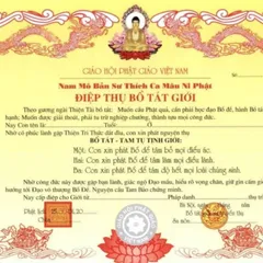 TO72 tờ chú Điệp Thụ Bồ Tát Giới 1 mặt ép plastic siêu đẹp  2 SIZE A4 VÀ A3 ÉP PLASTICS