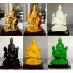 Tượng ngài Quan Thế Âm Bồ Tát đạp sen cao 11cm
