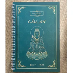 Vở chép kinh in mờ Cầu An Khổ a4 lò xo đẹp, tặng viết