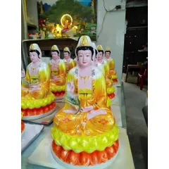 Tôn tượng quan âm ngồi 30cm vẻ vàng đẹp composite
