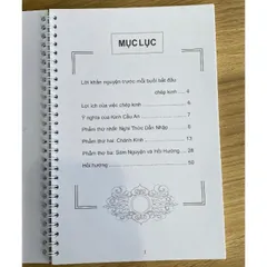 Vở chép kinh in mờ Cầu An Khổ a4 lò xo đẹp, tặng viết