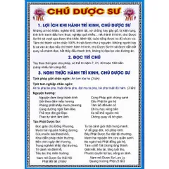 TO489 tờ chú Chú Dược Sư 2 mặt plastic siêu đẹp  2 SIZE A4 VÀ A3 ÉP PLASTICS
