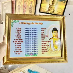 Khung LỜI PHẬT DẠY - Có khung, đủ kích thước  có hoả tốc 3 CỠ