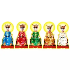 Bộ tranh bày đàn cúng Ngũ Quan ép plastic 40cm