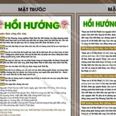 COMBO 10 Tờ Chú Hồi Hướng bằng giấy, IN 2 MẶT ÉP PLASTICS cực đẹp