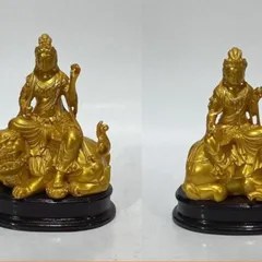 Tượng Ngài Bồ tát Văn Thù - Phổ Hiền Cao 10cm Nhiều Màu cực đẹp