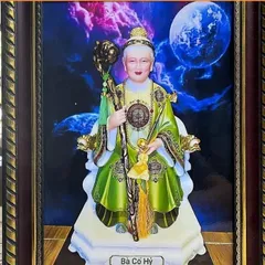 Tranh BÀ CỐ HỶ ( có khung ) Nhiều kích thước to nhỏ cực đẹp