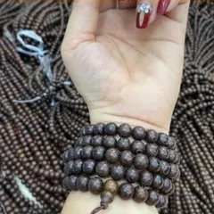Chuỗi vòng gỗ 108 hạt  mun đen 6li và 8 li đẹp, rẻ phù hợp với mọi độ tuổi cực đẹp