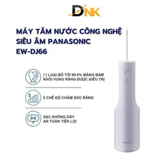Máy Tăm Nước Siêu Âm Panasonic EW-DJ66 Chính Hãng – Loại Bỏ 99,9% Mảng Bám, 5 Mức Áp Lực Nước