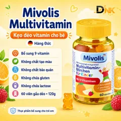 Kẹo gấu vitamin Mivolis Multivitamin Bärchen cho bé 60 viên hàng Đức