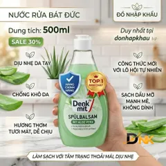 Nước Rửa Bát Denkmit Aloe Vera 500ml — Hàng Đức Chính Hãng, Dịu Nhẹ Da Tay
