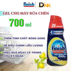 Gel Rửa Chén Máy Rửa Chén Finish All In 1 Max Gel Lemon 700ml Hương Chanh Nhập Khẩu Châu Âu