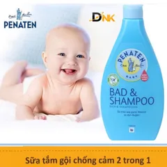 Sữa Tắm Gội Penaten Bad & Shampoo 400ml Chính Hãng Đức Cho Bé Sơ Sinh, Dịu Nhẹ Không Cay Mắt