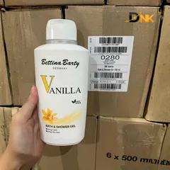 [CHÍNH HÃNG ĐỨC] Sữa tắm Bettina Barty Vanilla 500ml – Hương vani dịu nhẹ, 100% Vegan, mẫu mới 2025