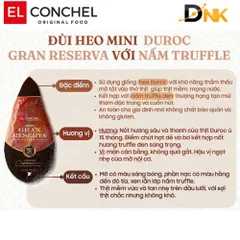 Đùi Heo Mini Duroc Gran Reserva Truffle 15 Tháng El Conchel Tây Ban Nha