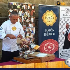 Đùi Heo Muối Mini Jamón Ibérico 1kg, Lợn Đen Tây Ban Nha – Set Dao + Giá Đỡ – Chuẩn Iberico 24 Tháng