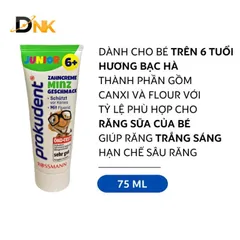Kem đánh răng trẻ em Đức Prokudent Junior 6+ 75ml – Hương bạc hà nhẹ, ngừa sâu răng cho bé