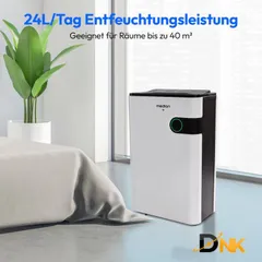 Máy hút ẩm Medion MD12044 24L chính hãng Đức – Điều khiển qua App, Bình 5L, Siêu êm 43dB