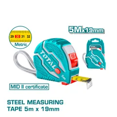 THƯỚC CUỘN THÉP TOTAL TMT126051 5M X 19MM – NHỎ GỌN, DỄ DÙNG