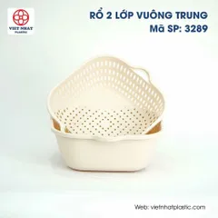 rổ 2 lớp vuông trung 3289