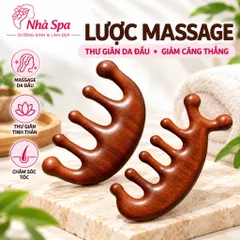 Mắt Lược Massage Nhỏ Da Đầu Bộ 2 Lược Massage Da Đầu Cho Tóc, Lược Gỗ Đàn Hương