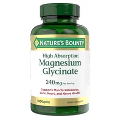 Viên uống bổ sung Magie Nature’s Bounty Magnesium Glycinate 240mg 180 viên của Mỹ 840324