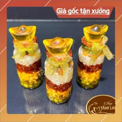 Chai ngũ cốc phong thuỷ của ăn của để bày ban thờ MAY MẮN LẮM TẶNG CON RÙA VÀNG 840431